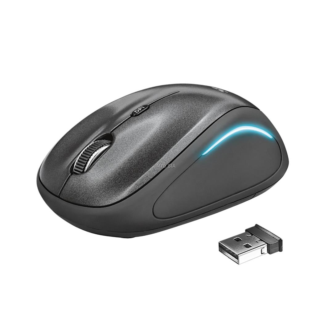 Trust Yvi FX mouse RF Wireless Optical 1600 DPI Ambidextrous Datora pele