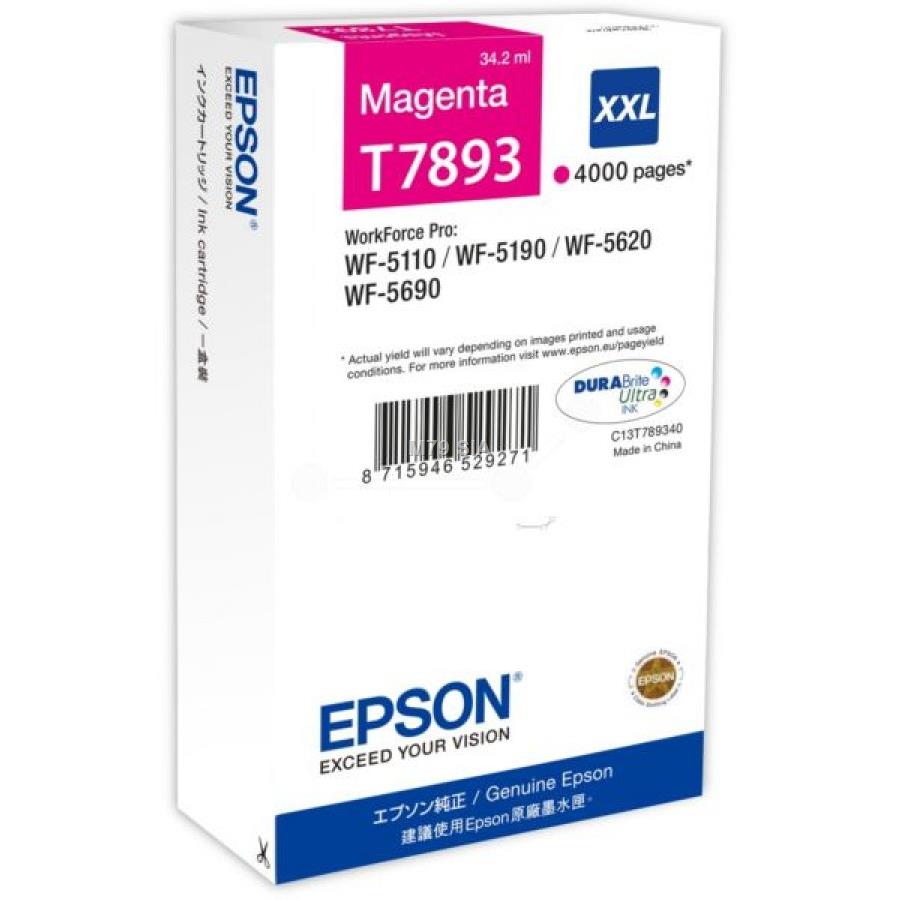 Ink Epson magenta T7893 | 34 ml | WF-5110DW/WF-5190DW/WF-5620DWF/WF-5690DWF kārtridžs