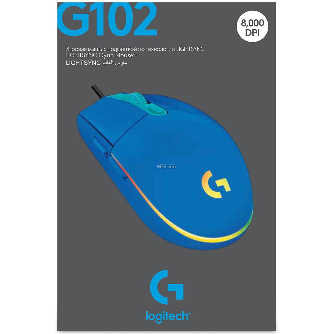 G102 Lightspeed Gaming Mouse blue Datora pele