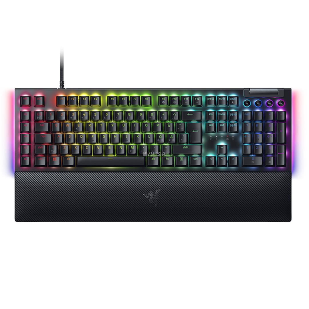 Razer BlackWidow V4 Mechanical Gaming Keyboard, Green Switch, US Layout, Wired, Black klaviatūra