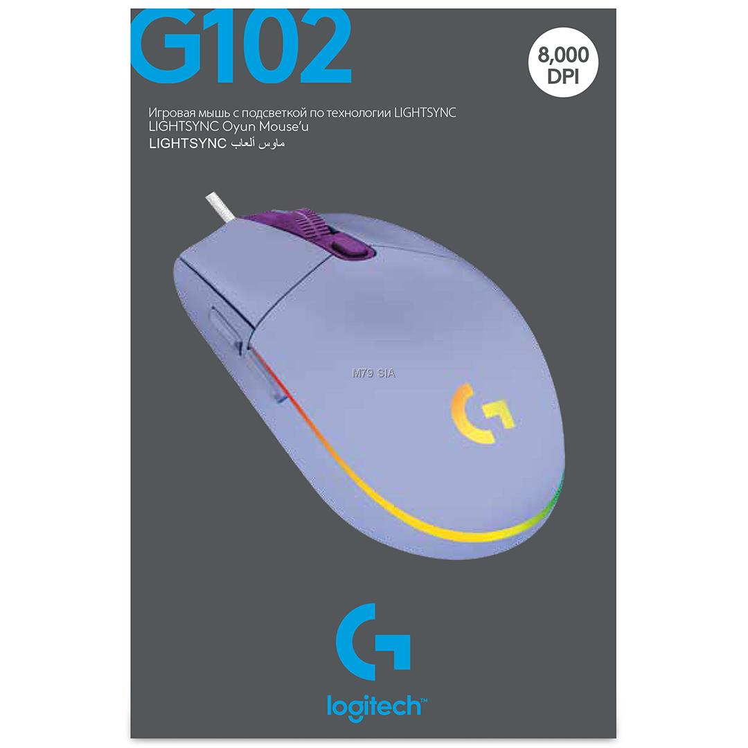 LOGITECH G102 LIGHTSYNC - LILAC - USB - EER - G102 LIGHTSYNC Datora pele