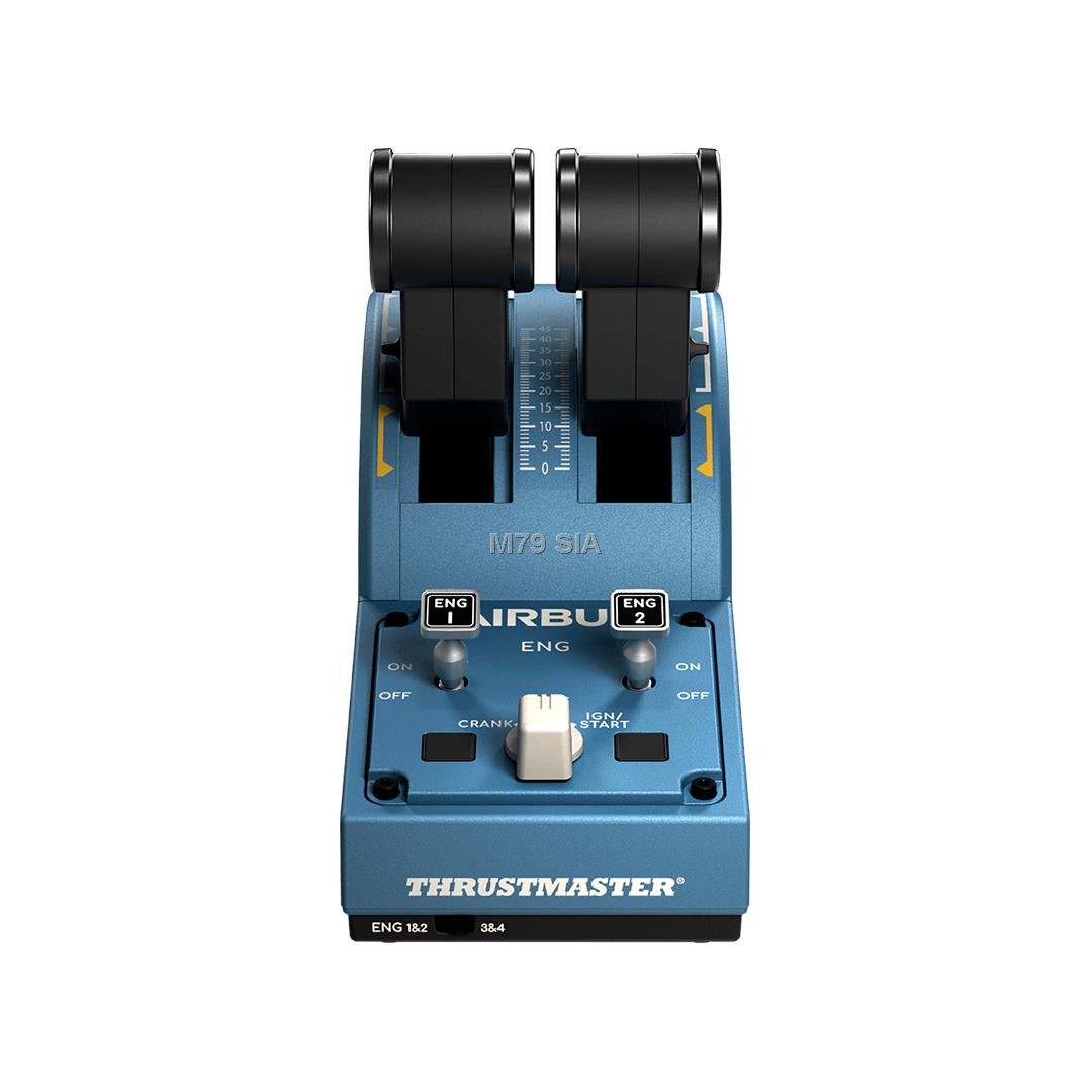 Thrustmaster TCA Quadrant Airbus Edition, zila - Kontrolieris lidosanas stimulatoram LED Televizors