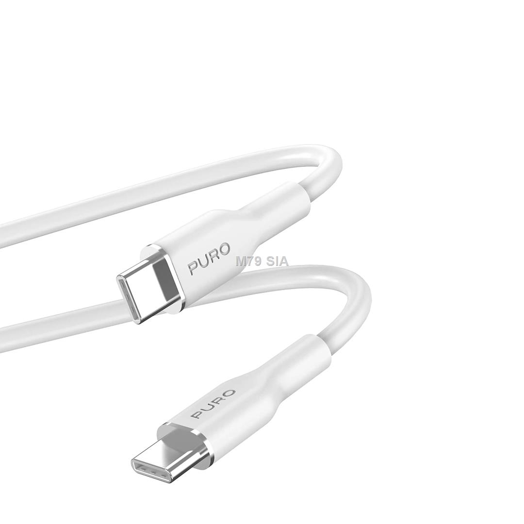 Puro Soft, USB-C / USB-C, 1,5 m, balta - Vads LED Televizors