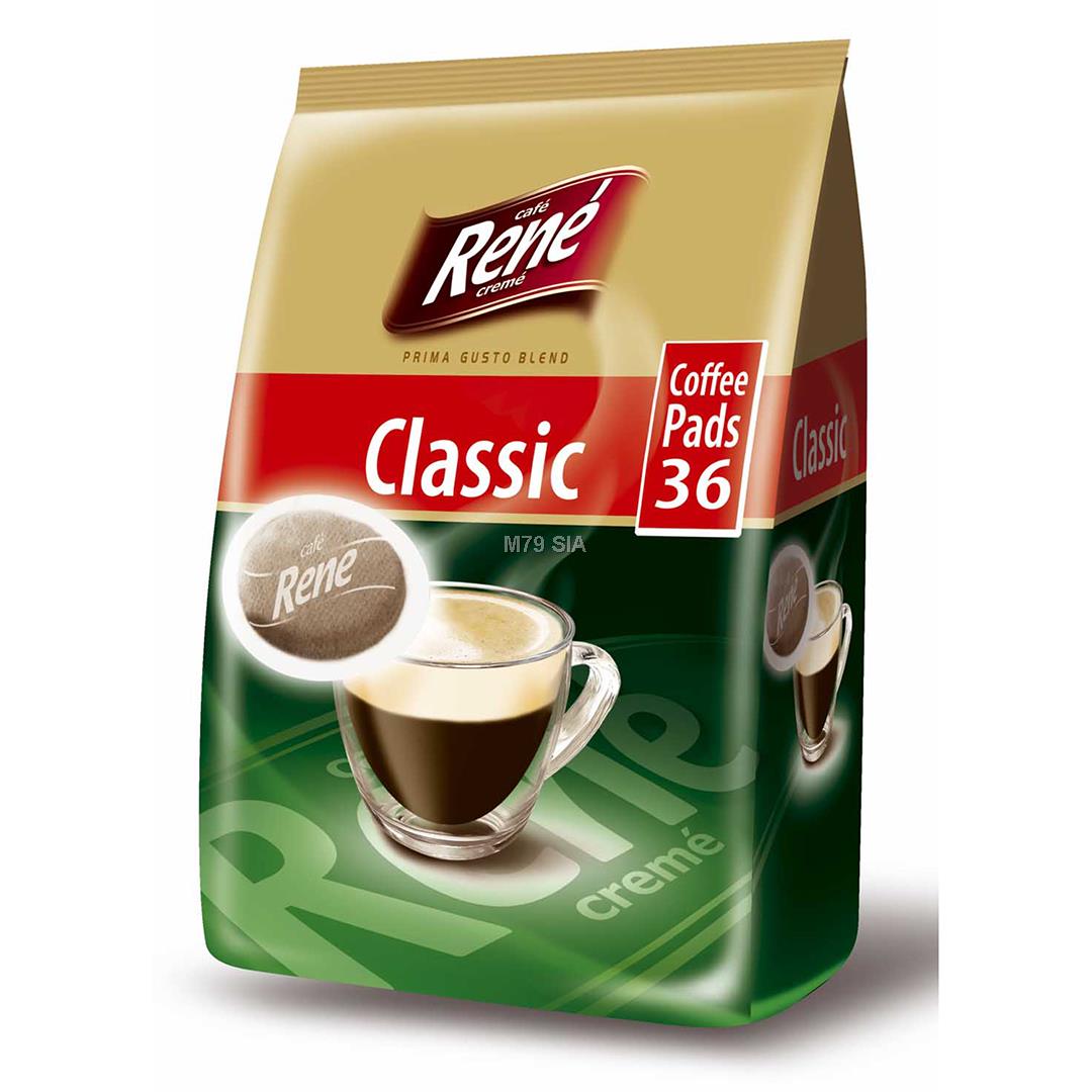 Rene Classic, 36 porcijas - Kafijas maisini Rene Classic 5902480010270 (5902480010270) Pārtikas uzglabāšanas piederumi