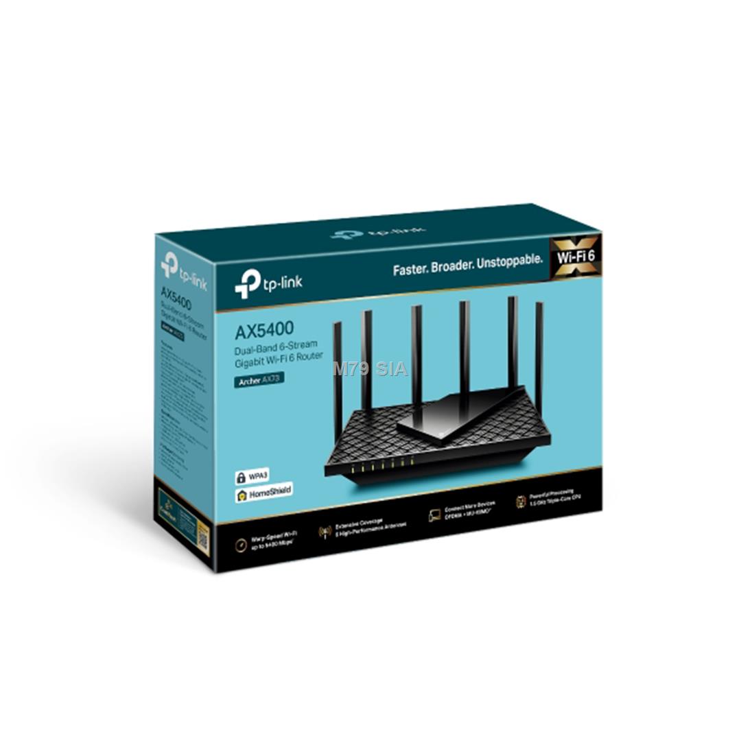 TP-LINK AX5400 Dual-Band Wi-Fi 6 Router Rūteris
