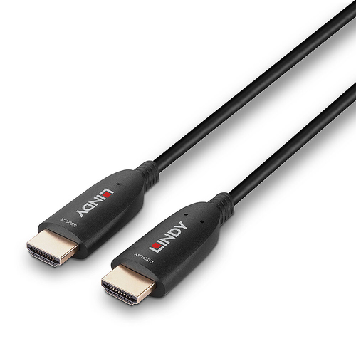 LINDY 20m Fibre Optic Hybrid HDMI 8K60 Kabel apgaismes ķermenis