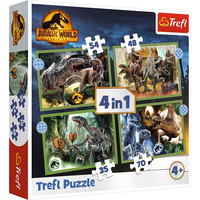 Puzzle 4in1 Fierce Dinosaurs Jurassic World puzle, puzzle