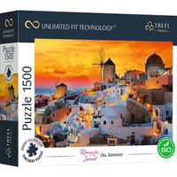 Puzzle 1500 elements UFT Romantic Sunset Oia Santorini puzle, puzzle