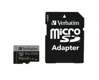 Verbatim microSDXC Pro     256GB Class 10 UHS-I incl Adapter atmiņas karte