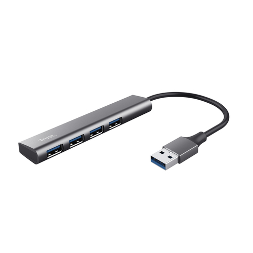 Trust Halyx USB 3.2 Gen 1 (3.1 Gen 1) Type-A 5 Mbit/s Black, Grey USB centrmezgli