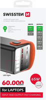 Swissten Power Line Power Bank Ārējas Uzlādes Baterija 60 000 mAh / 65W Powerbank, mobilā uzlādes iekārta