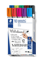 STAEDTLER Lumocolor Whiteboard-Marker 351B, 10er Pack Strichstärke: 2,0 - 5,0 mm, Keilspitze, nachfüllbar, - 1 Stück (351 B10) 4007817076613