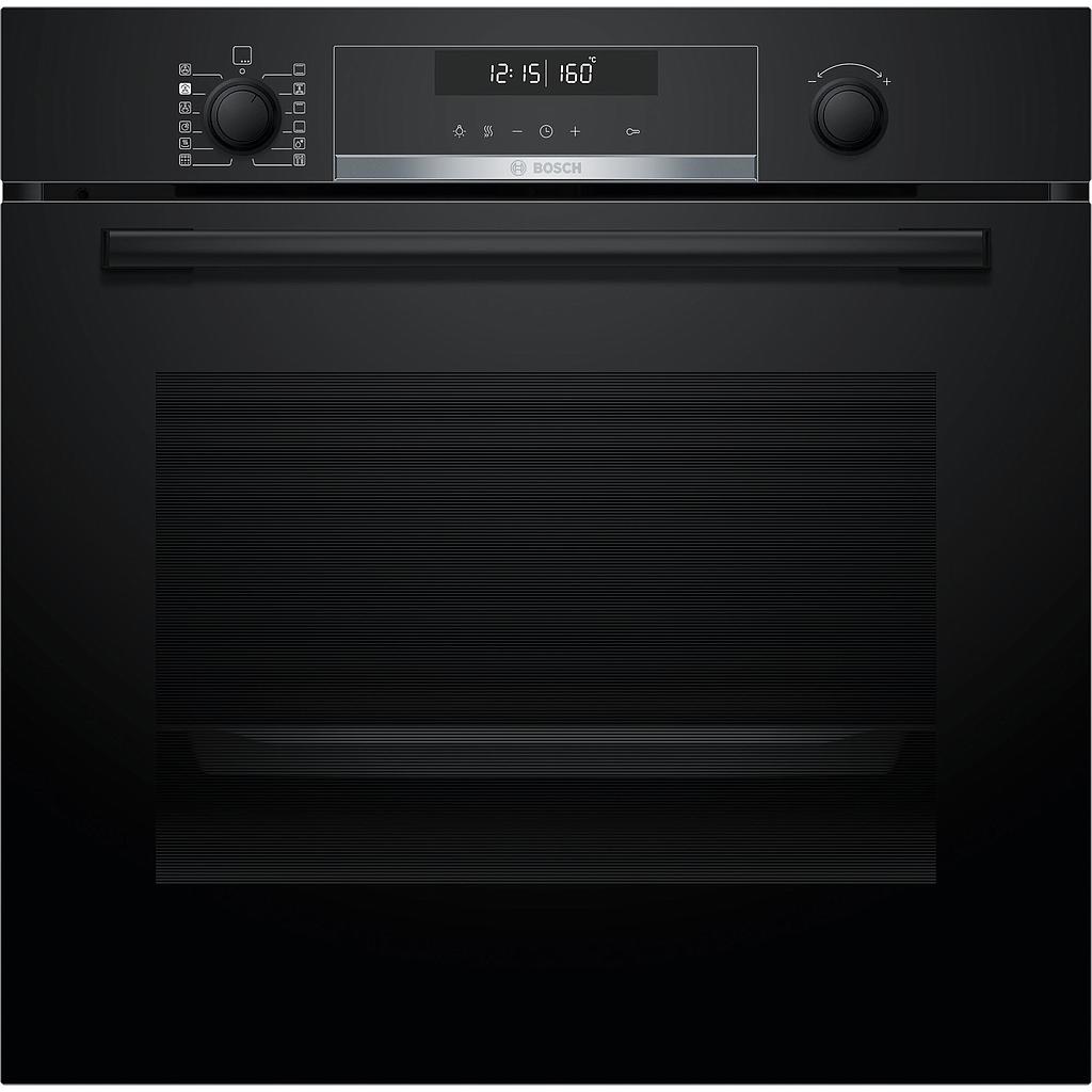 Bosch Built in Oven HRA578BB0S 71 L, Serie 6, Pyrolytic + Hydrolytic, Electronic, Height 59.5 cm, Width 56.8 cm, Black Cepeškrāsns