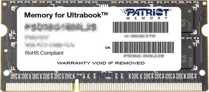 PATRIOT SIGNATURE DDR3 4GB PC3-12800 (1600MHZ) CL11 SODIMM operatīvā atmiņa