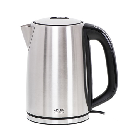 Adler Kettle AD 1340	 Electric, 2200 W, 1.7 L, Stainless steel, 360 degrees  rotational base, Inox Elektriskā Tējkanna