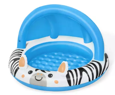Bestway 52559 Inflatable pool with a roof and an inflatable bottom Zebra 97cm x 66cm Baseins