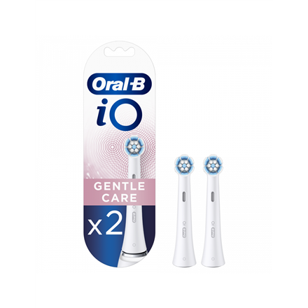 Oral-B Replaceable Toothbrush Heads iO Gentle Care For adults, Number of brush heads included 2, White mutes higiēnai