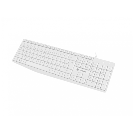 Keyboard Nautilus US slim white klaviatūra