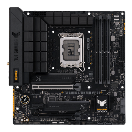 ASUS TUF GAMING B760M-PLUS WIFI D4 LGA 1700 micro ATX pamatplate, mātesplate