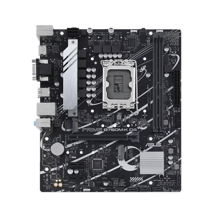 ASUS PRIME B760M-K D4 LGA 1700 micro ATX pamatplate, mātesplate