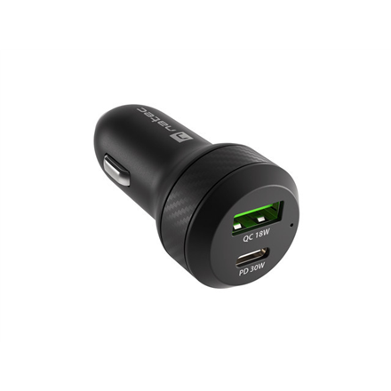 Car charger 1x USB 1x USB-C QC 3.0 iekārtas lādētājs