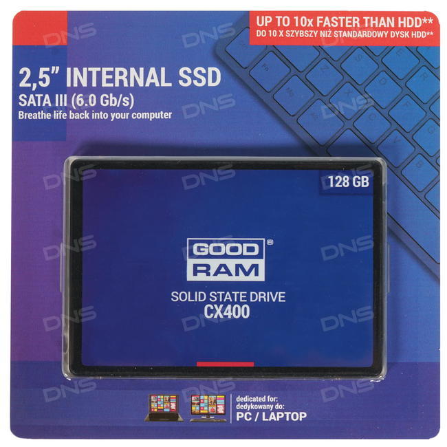 GOODRAM SSD CX400 128GB 2.5'' SATA3, 550/450 MB/s SSD disks