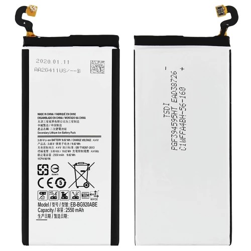 Akumulators Samsung G920F S6 2550mAh EB-BG920BBE OEM 4000000967187 (4000000967187) akumulators, baterija mobilajam telefonam