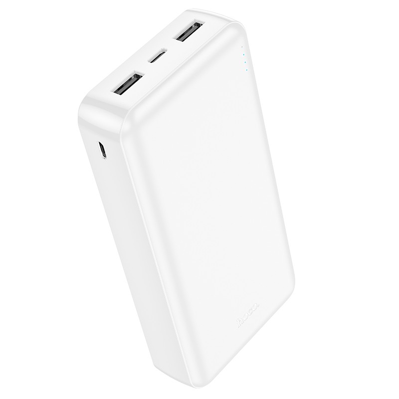 Arejais-akumulators Power Bank Hoco J100A 2xUSB-A 20000mAh balts Powerbank, mobilā uzlādes iekārta