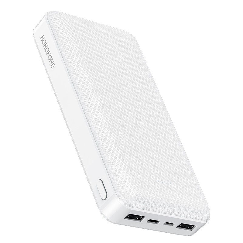 Arejais-akumulators Power Bank Borofone BJ3A Type-C microUSB 2*USB (2A)  20000mAh balts 6931474738189 (6931474738189) Powerbank, mobilā uzlādes iekārta