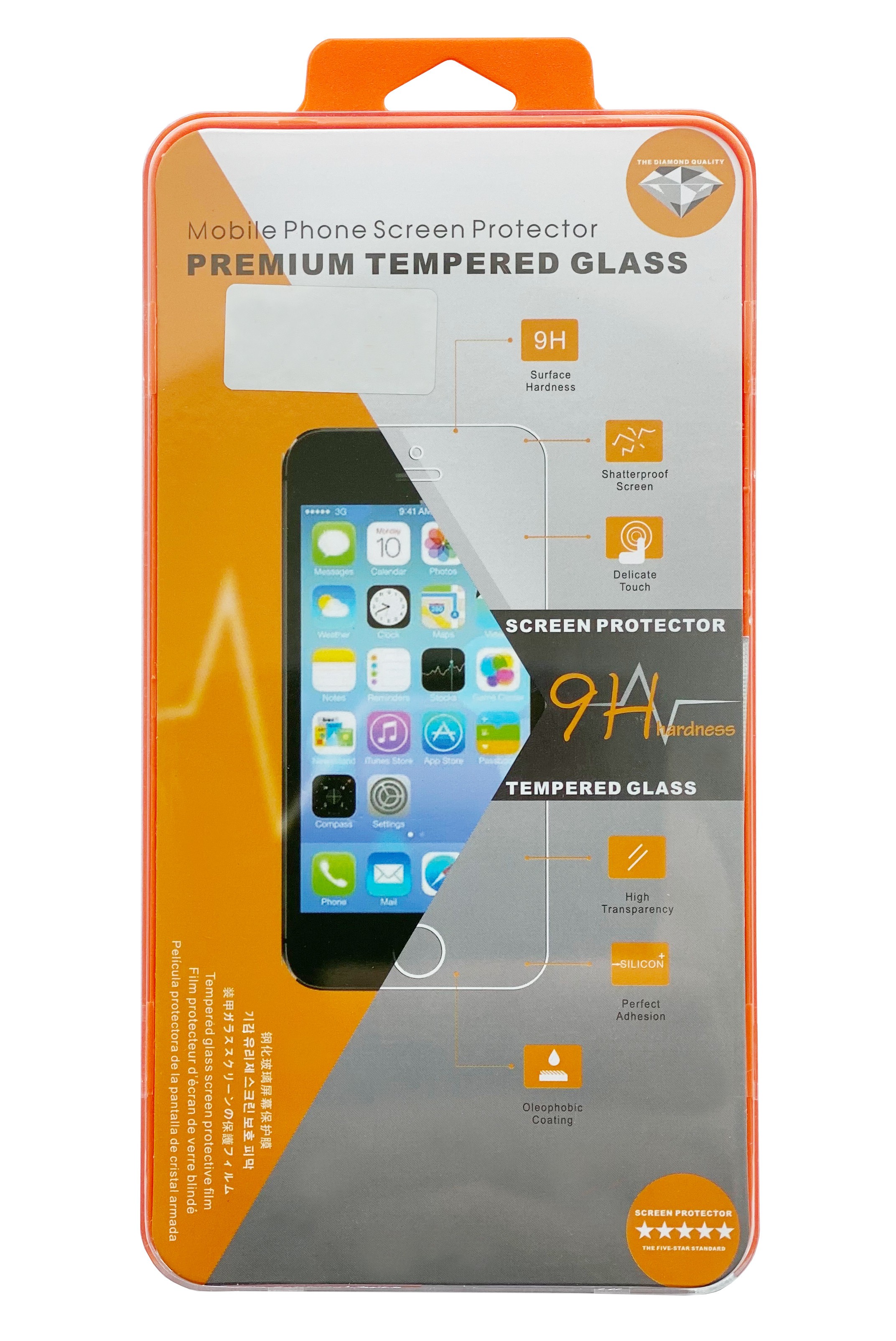 LCD aizsargstikls Orange Apple iPhone 14 Pro Max aizsardzība ekrānam mobilajiem telefoniem