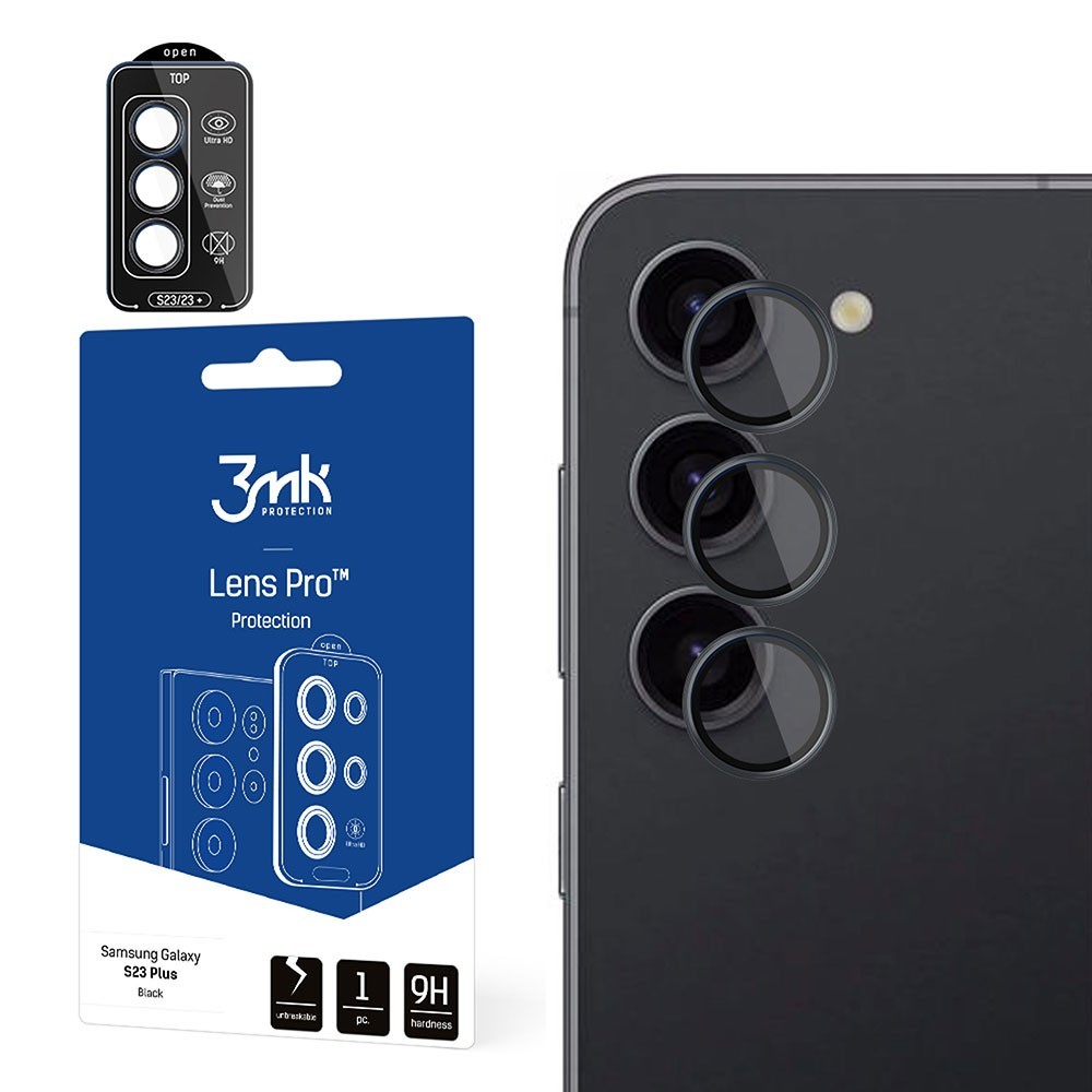Samsung Galaxy S24 - 3mk Lens Protection Pro Black aizsardzība ekrānam mobilajiem telefoniem