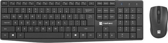 Natec Set 2in1 Squid keyboard + optical wireless mouse Black klaviatūra