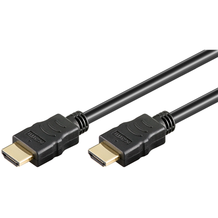 Goobay High Speed HDMI Cable with Ethernet 61150 Black, HDMI to HDMI, 1 m kabelis video, audio