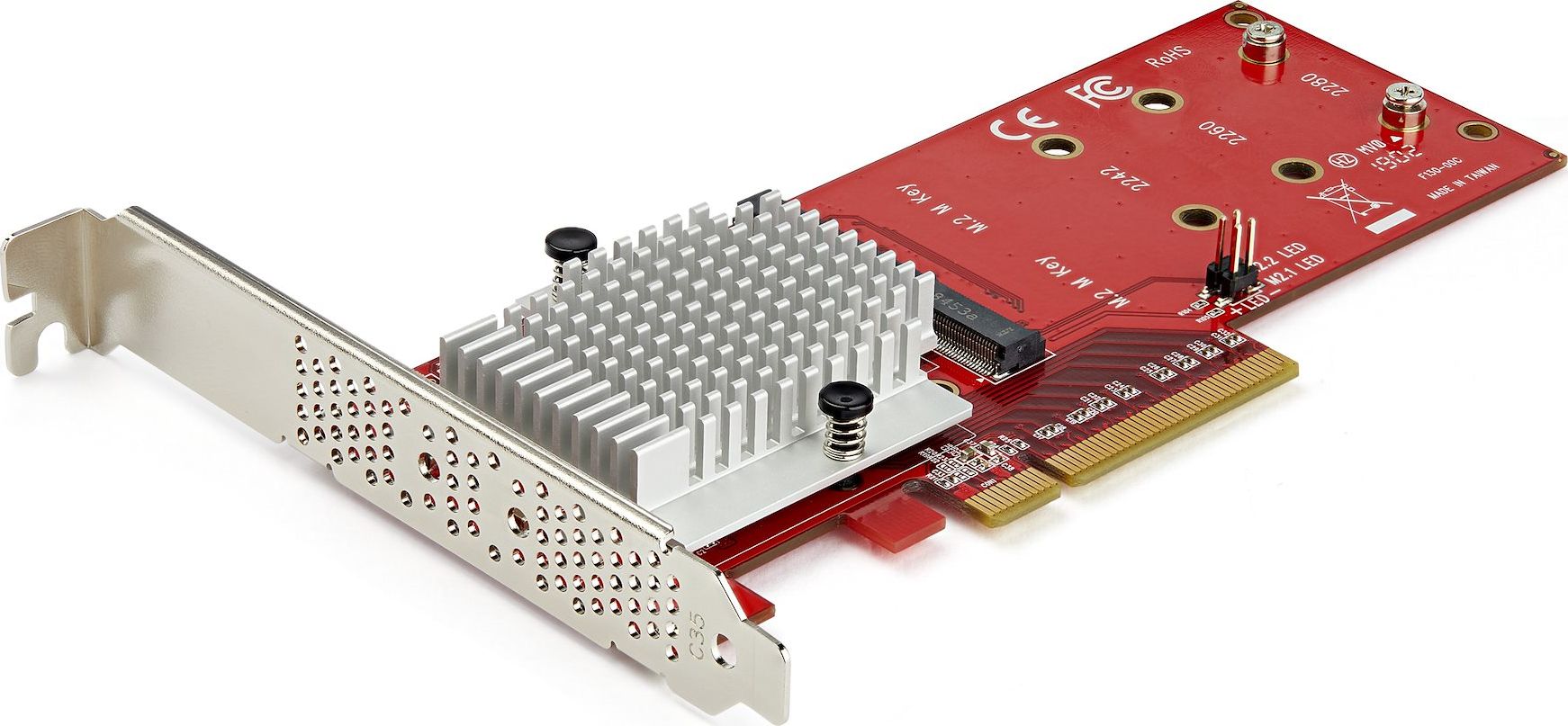 Kontroler StarTech PCIe 3.0 x8 - 2x M.2 M-key (PEX8M2E2) S55058800 (0065030886390) karte