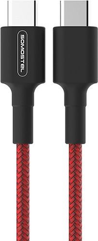 Kabel USB Somostel USB-C - USB-C 1 m Czerwony (28858) 28858 (5902012969656) USB kabelis