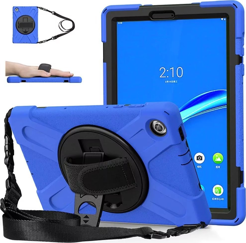 Etui na tablet Strado Etui Armor z paskiem uchwytem Strap do Lenovo Tab M10 TB-X306X/X306F (Niebieskie) uniwersalny 5904172315823 (590417231 planšetdatora soma