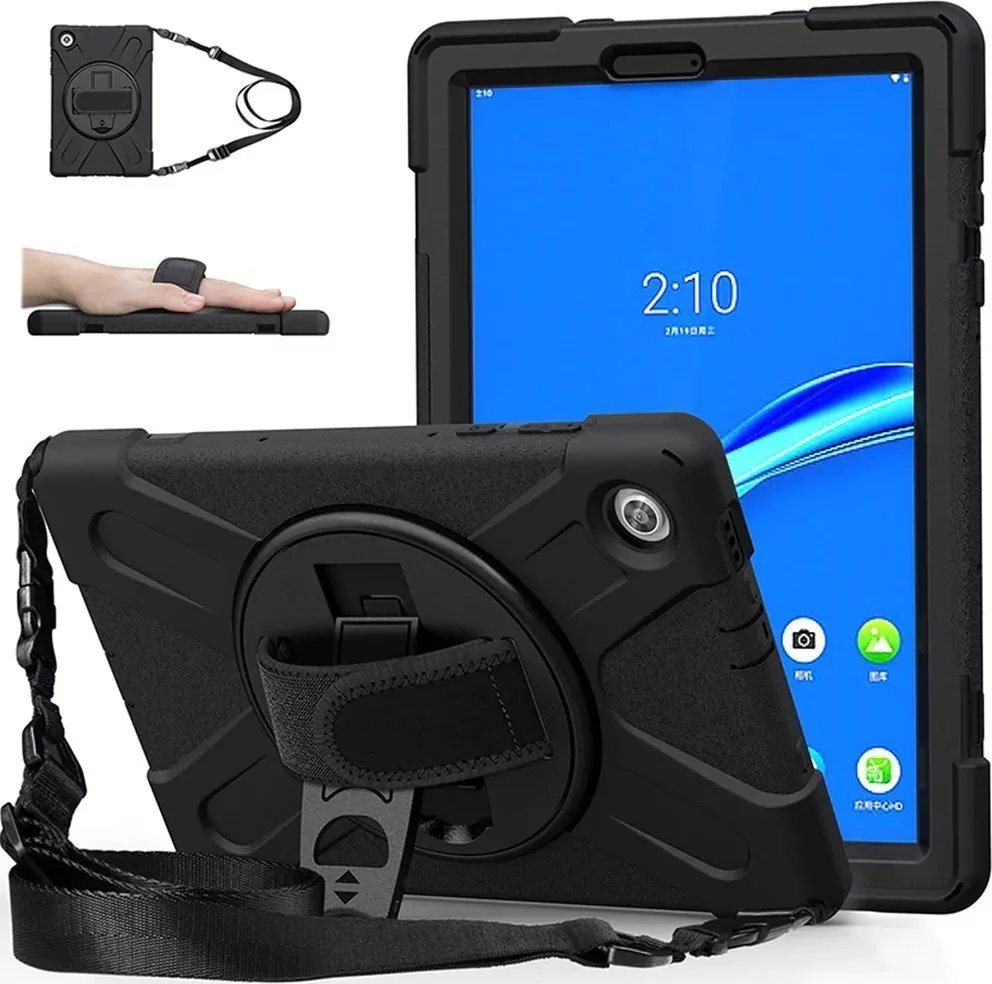 Etui na tablet Strado Etui Armor z paskiem uchwytem Strap do Lenovo Tab M10 TB-X306X/X306F (Czarne) uniwersalny 5904172315816 (5904172315816 planšetdatora soma