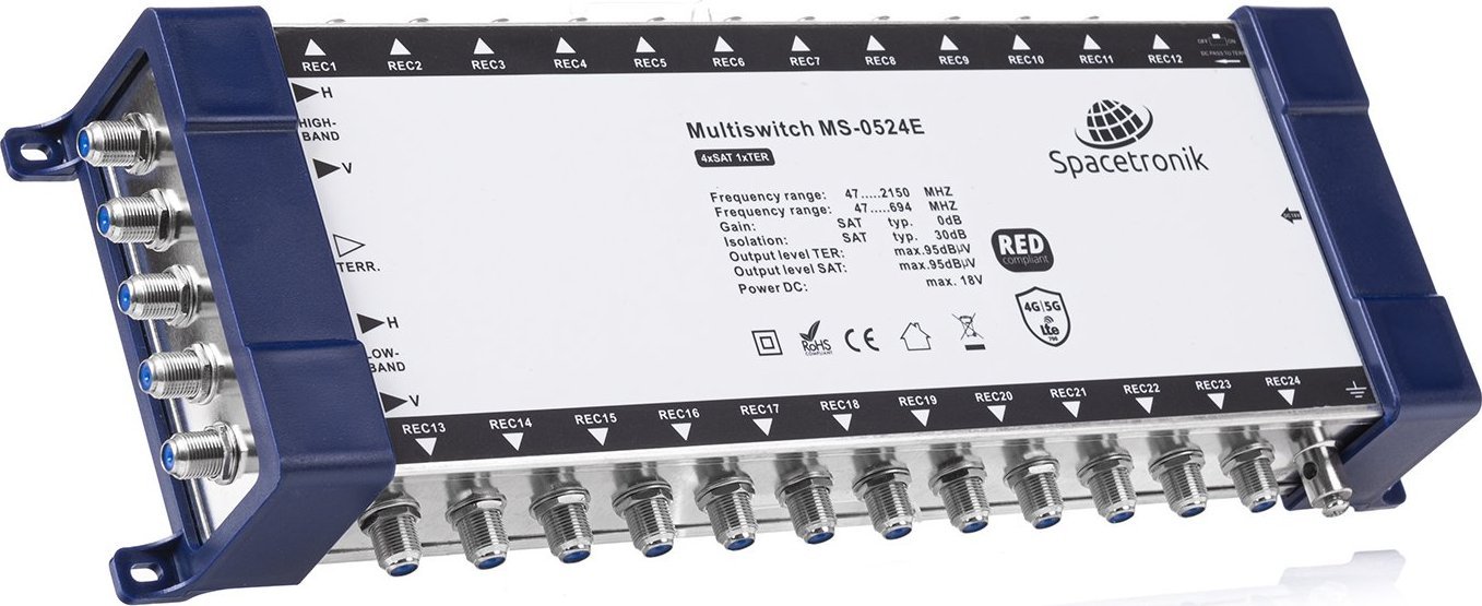 Spacetronik Multiswitch 5/6 Spacetronik E-Series MS-0524E MS0524E (5903031033489) dock stacijas HDD adapteri