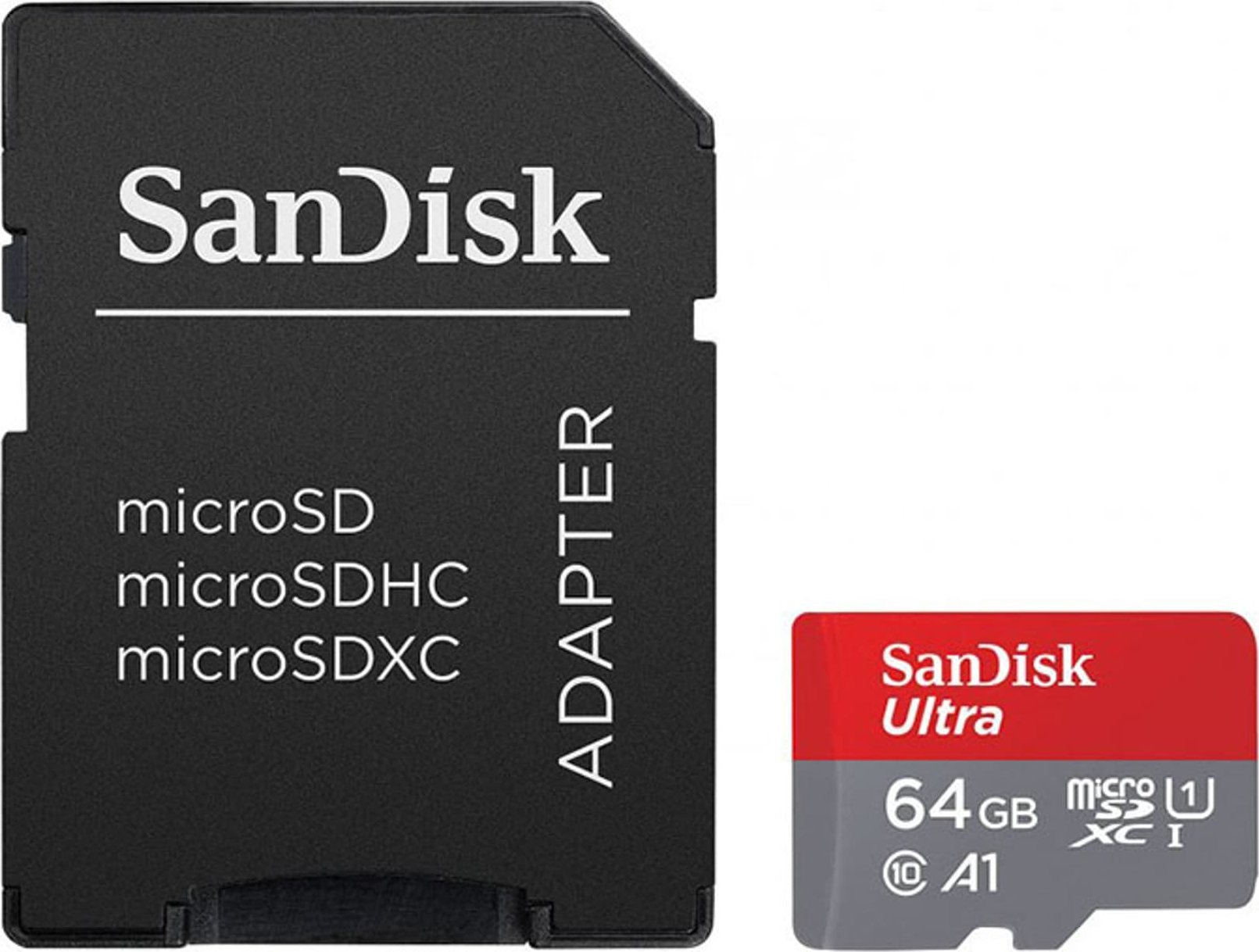 Karta SanDisk SanDisk Ultra microSDXC - Karta pamieci 64 GB A1 Class 10 UHS-I 140 MB/s z adapterem sandisk_20221205135313 (0619659200039) atmiņas karte