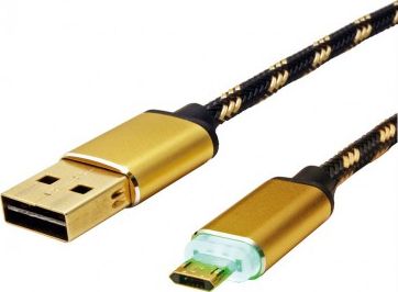 Kabel USB Roline USB-A - 1 m Zolty (11.02.8319) 11.02.8319 (7611990942671) USB kabelis