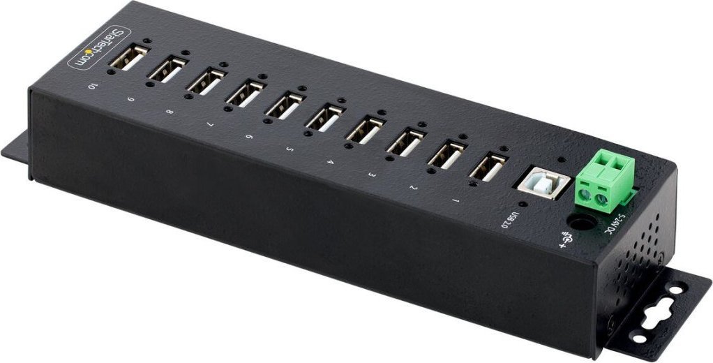 HUB USB StarTech HUB USB Startech USB210AIND-USB-A-HUB Czarny S55170451 (0065030894616) USB centrmezgli