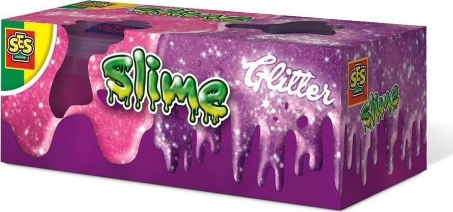 SES Slime 2x120gr - Glitter 326118 (8710341150037) materiāli konstruktoriem