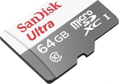 SanDisk Ultra Light microSDHC + SD Adapter 64GB 100MB/s Class 10 atmiņas karte
