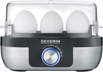 Severin EK 3163 egg cooker 3 egg(s) Black, Stainless steel, Transparent