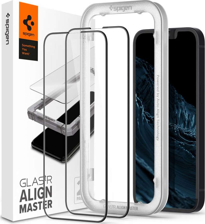 Spigen Szklo Spigen x2 ALM Glas.tR FC do Apple iPhone 13 Pro Max Black AGL03377 aizsardzība ekrānam mobilajiem telefoniem