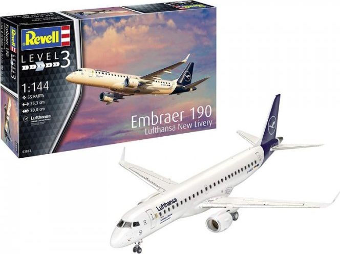 Revell Plastic model Embraer 190 Lufthansa New Livery Rotaļu auto un modeļi