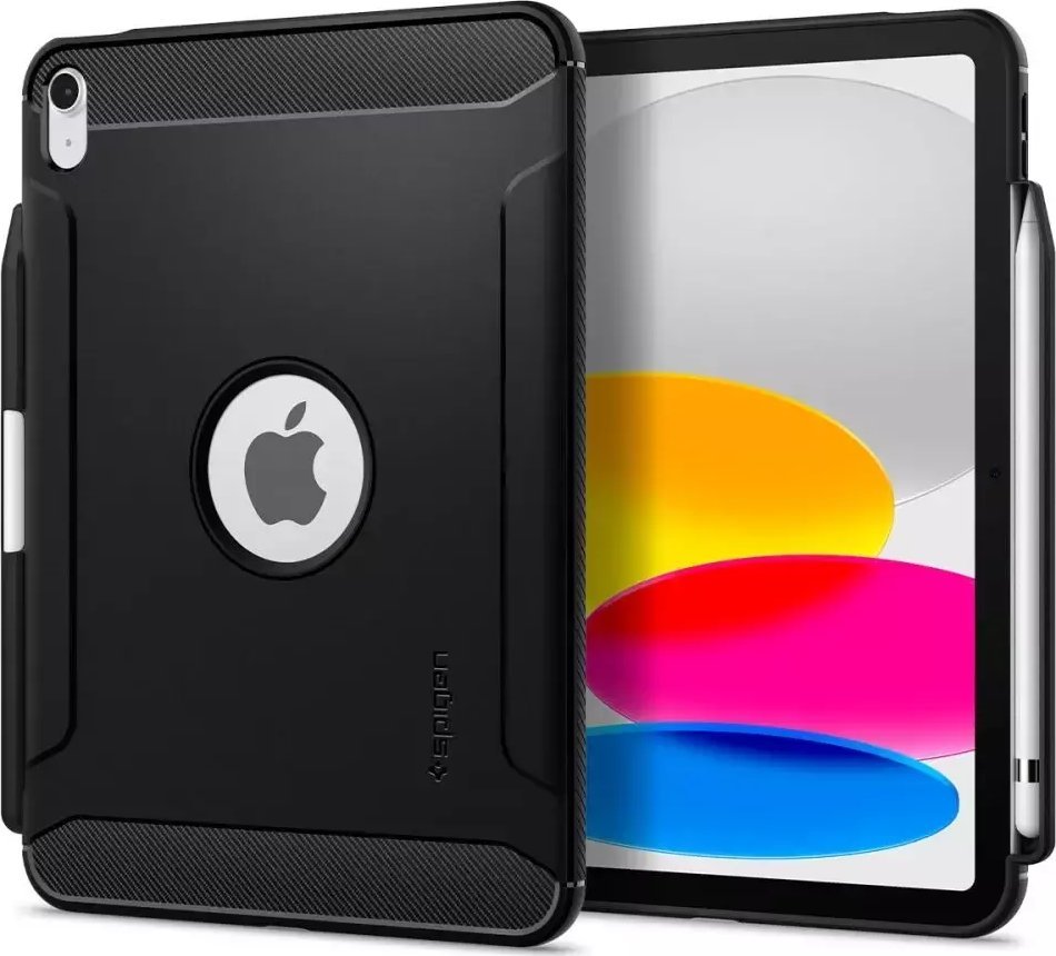 Etui na tablet Spigen Etui na tablet Spigen Rugged Armor do Apple iPad 10.9 2022 MATTE BLACK 8809811869705-ACS05552 (8809811869705) planšetdatora soma