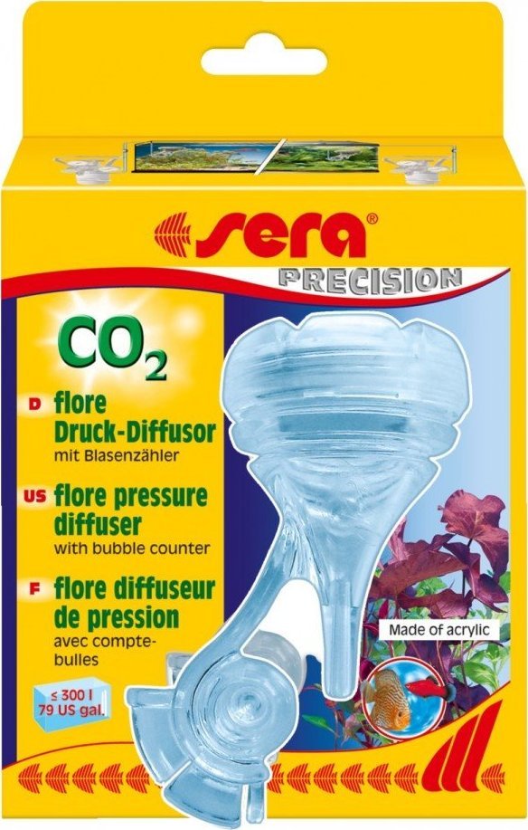 Sera Dyfuzor cisnieniowy Flore CO2 z licznikiem babelkow SE-08056 (4001942080569) akvārija filtrs
