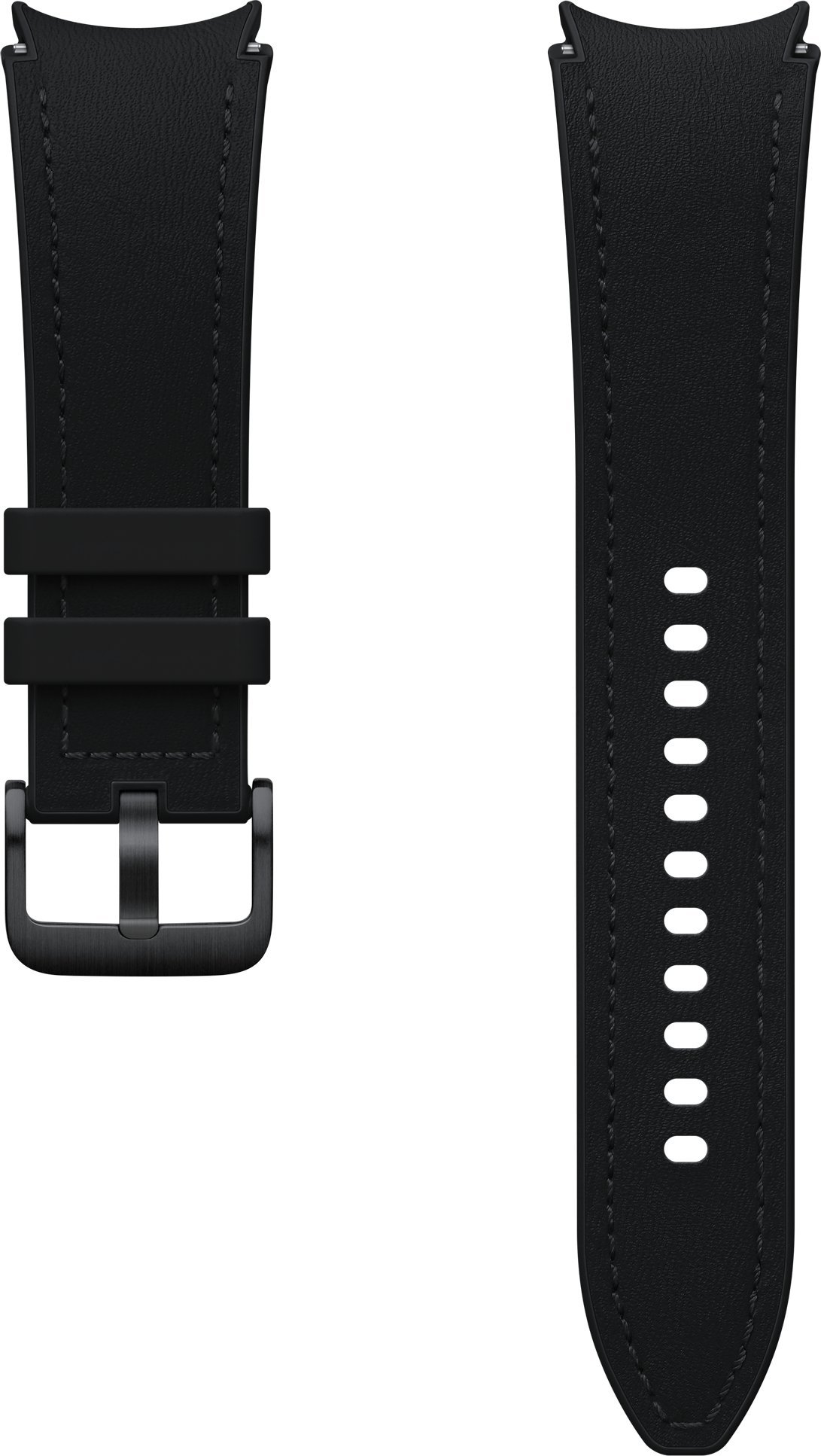 Samsung Galaxy Hybrid Eco Leather Band (20mm, M/L ) Black Viedais pulkstenis, smartwatch