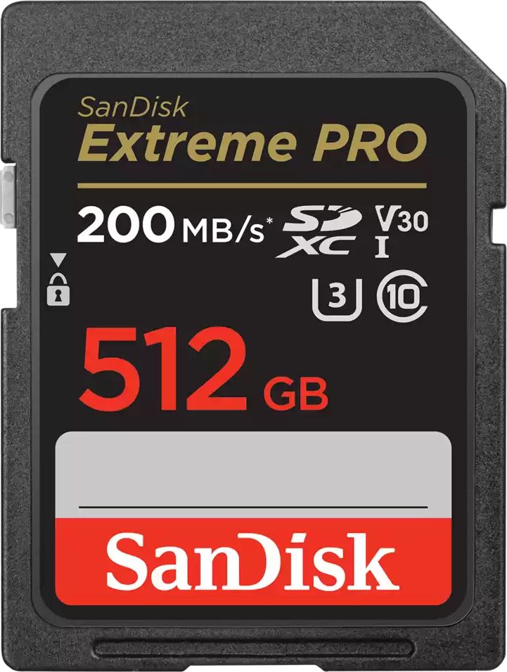 SANDISK Extreme PRO 512GB microSDXC + 2 years RescuePRO Deluxe up to 200MB/s & 140MB/s Read/Write speeds, UHS-I, Class 10, U3, V30 atmiņas karte